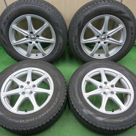 バリ溝！21年！キレイ！9分★スタッドレス 225/65R17 ピレリ アイスアシンメトリコ プラス Treffer トレファー 17インチ PCD114.3/5H★5011104NJス
