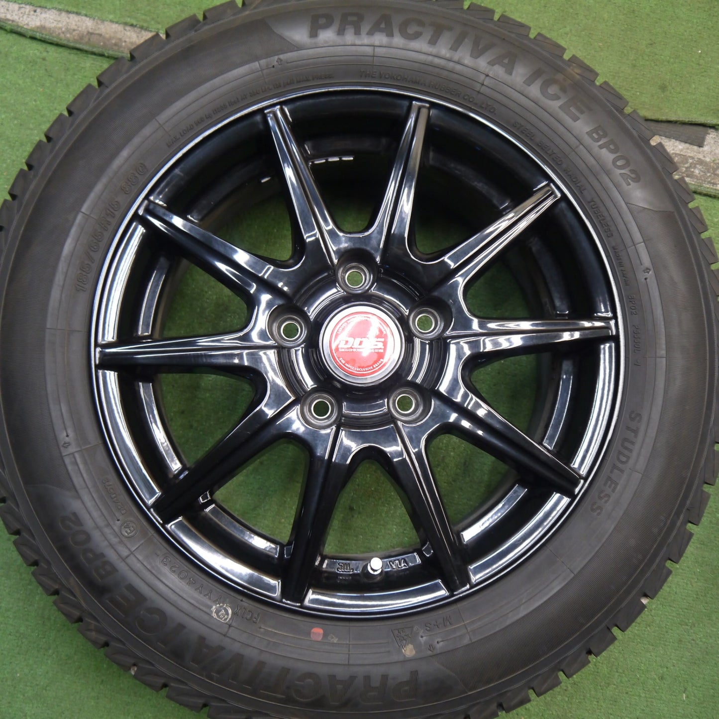 バリ溝！23年！ほぼ10分★スタッドレス 185/65R15 プラクティバ アイス BP02 ヨコハマ製 D.O.S. DOS 15インチ PCD114.3/5H★5071501Hス