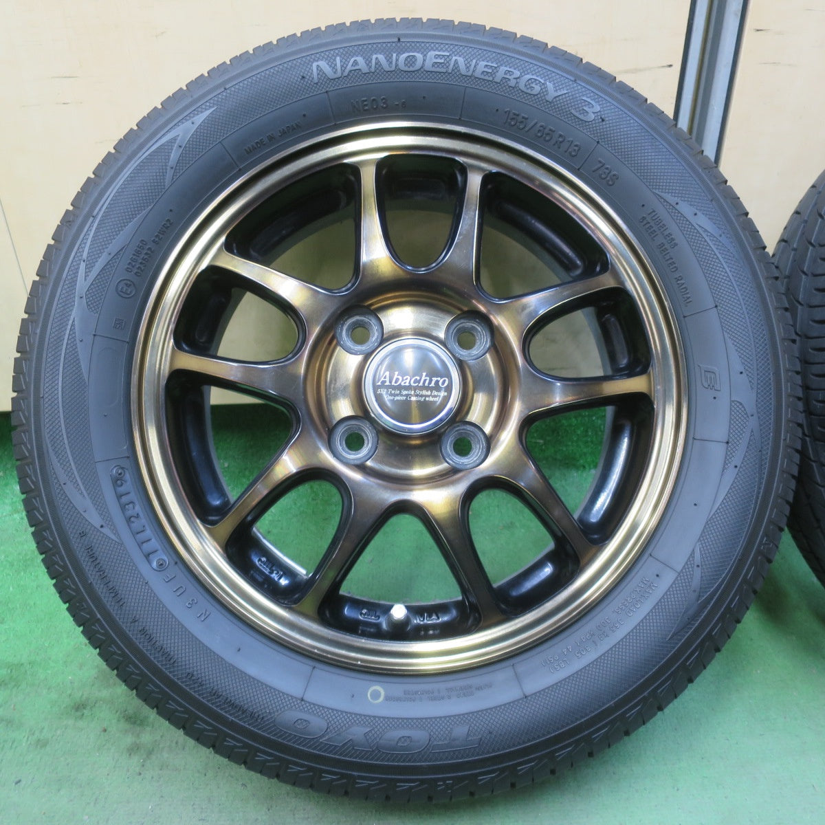 4本価格★155/65R13 トーヨー ナノエナジー3 MANARAY SPORT Abachro マナレイスポーツ アバクロ 13インチ PCD100/4H★6032410イノ