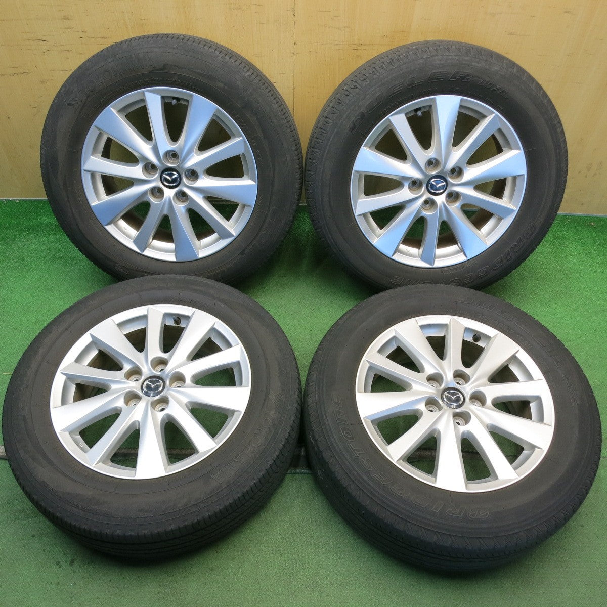 キレイ◎マツダ CX-5 純正 225/65R17 ブリヂストン デューラー H/L 850 ヨコハマ ジオランダー SUV 17インチ CX5 PCD114.3/5H◎6081606HAノ