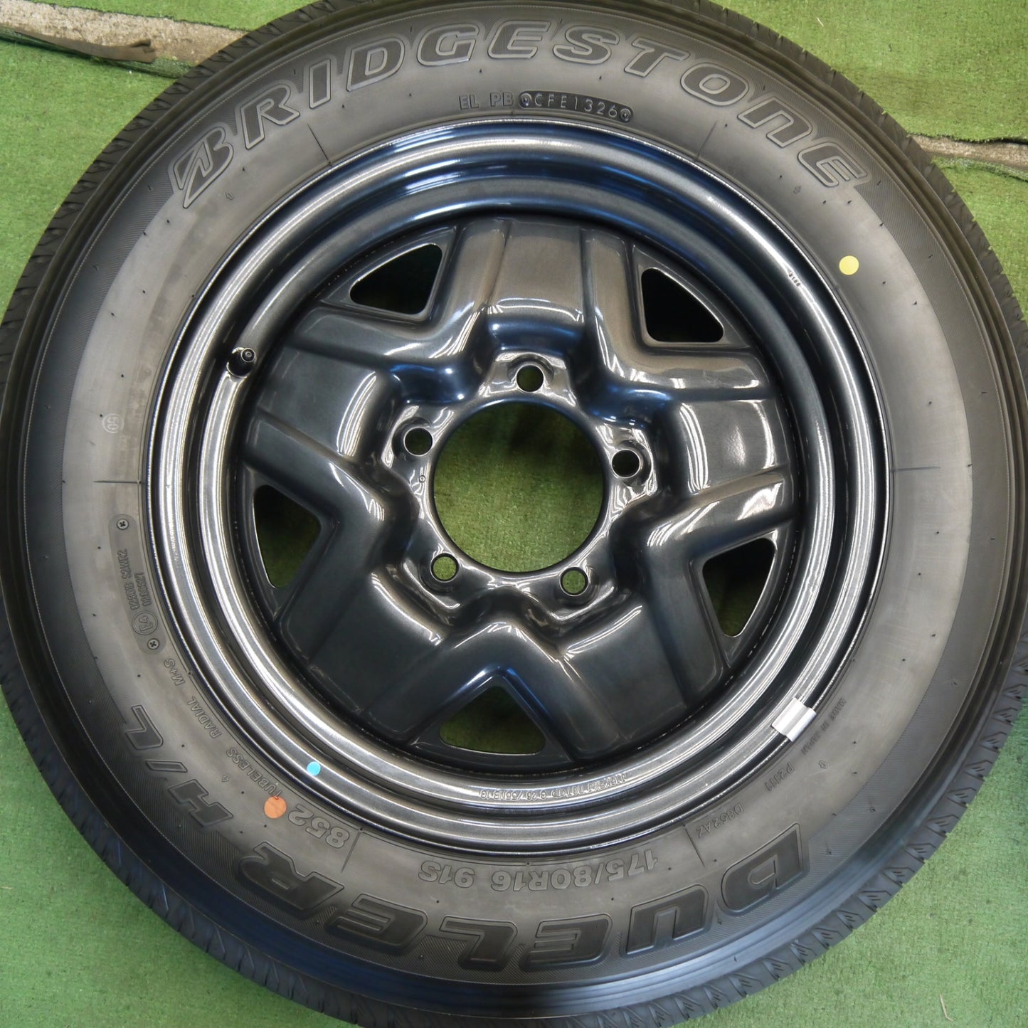 新車外し！26年◎スズキ JB64 W ジムニー 純正 スチール 175/80R16 ブリヂストン デューラー H/L 852 DUELER 16インチ PCD139.7/5H◎6072203Hノ