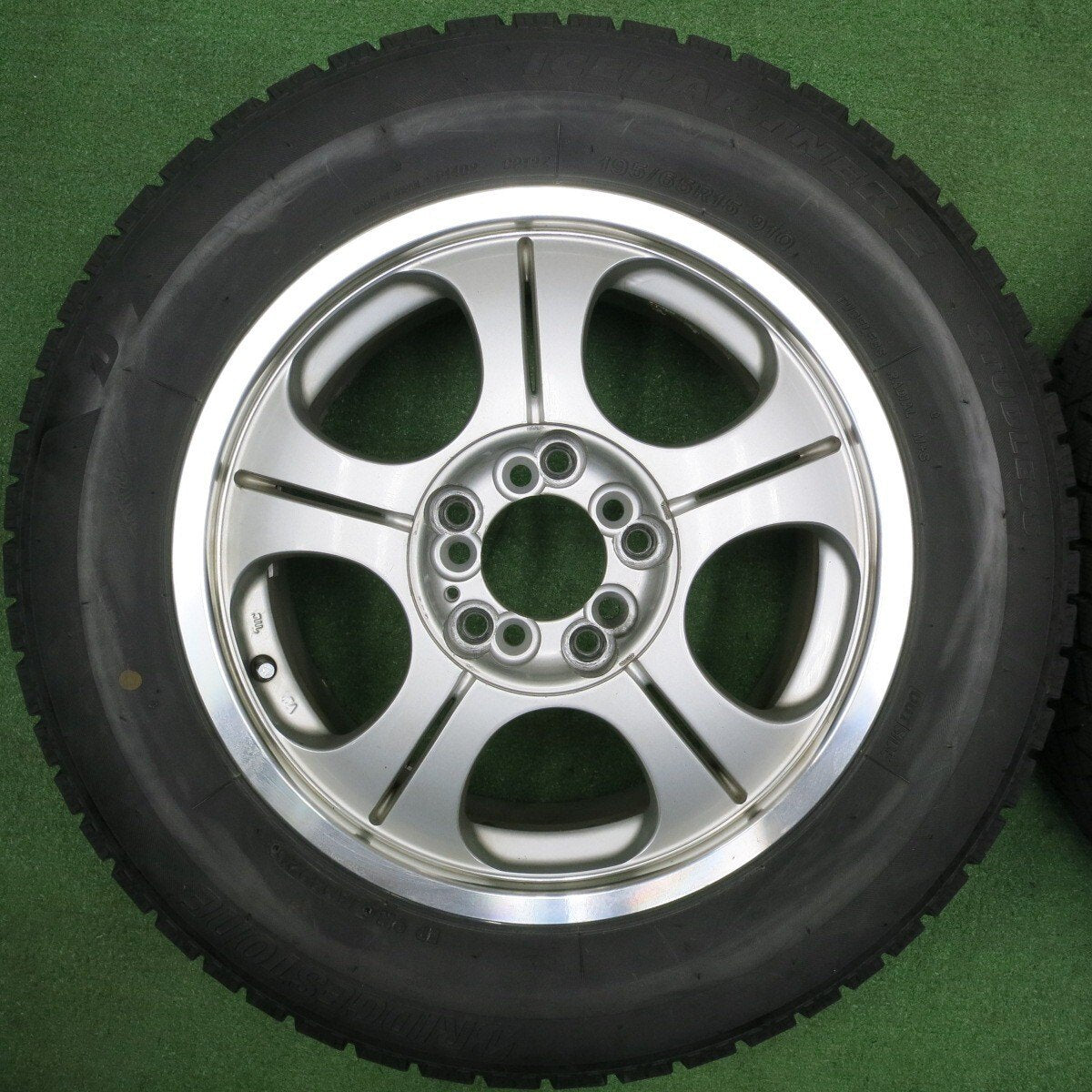 バリ溝！20年！キレイ！8.5分★スタッドレス 195/65R15 ブリヂストン アイスパートナー2 社外 アルミ 15インチ PCD100 114.3/5H マルチ★4121804NJス