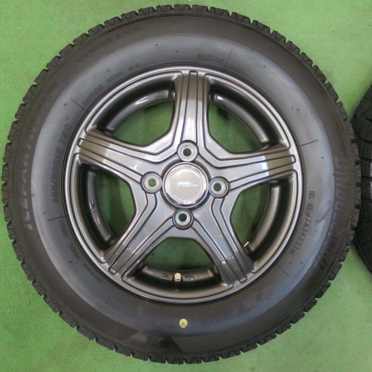 超バリ溝！21年！キレイ！ほぼ10分★スタッドレス 145/80R13 ブリヂストン アイスパートナー2 TOPRUN トップラン 13インチ PCD100/4H★5040710イス