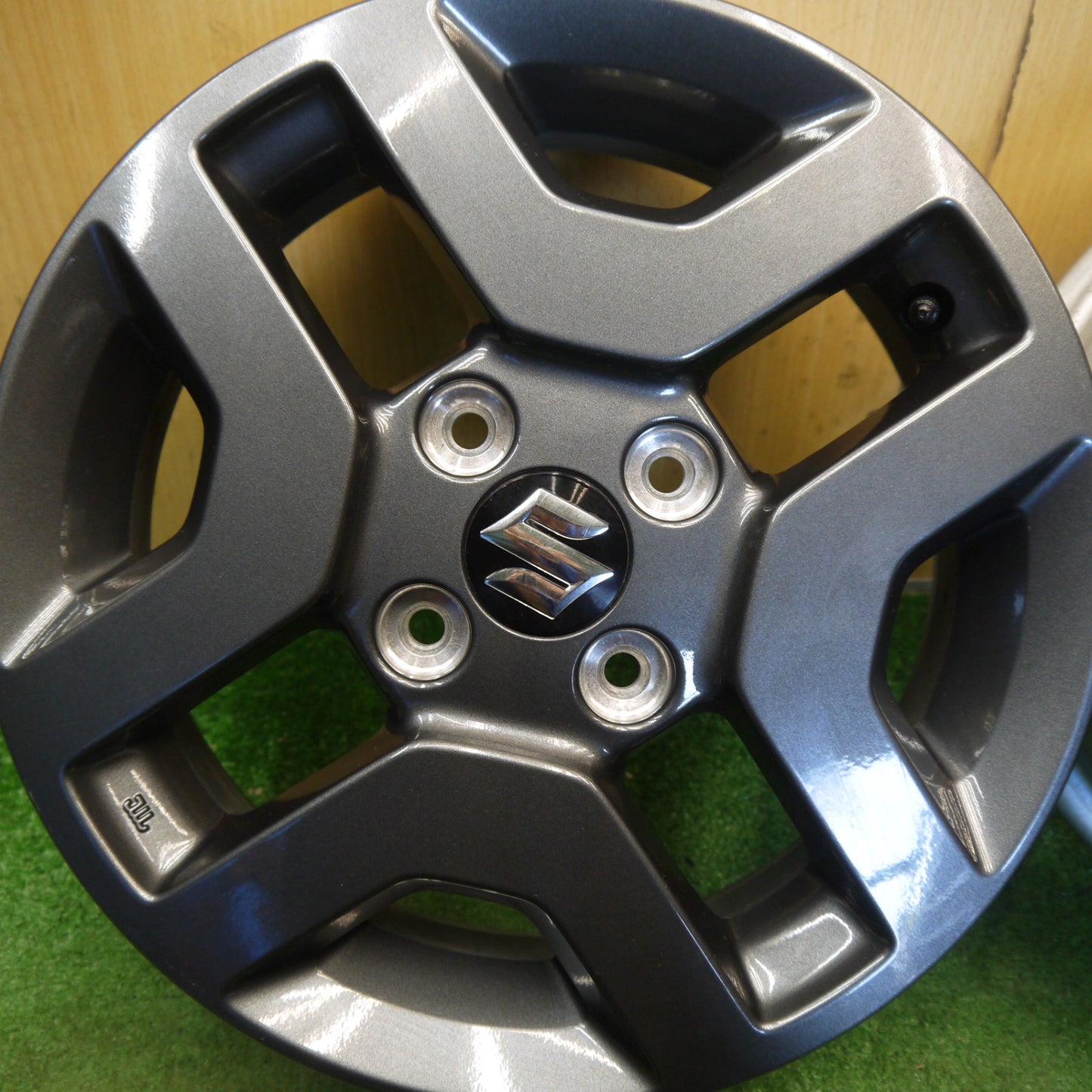 新車外し◎スズキ スペーシア ギア 純正 ホイール 14インチ 14×4.5J アルト ワゴンR ラパン 等 PCD100/4H◎6080503Hホ