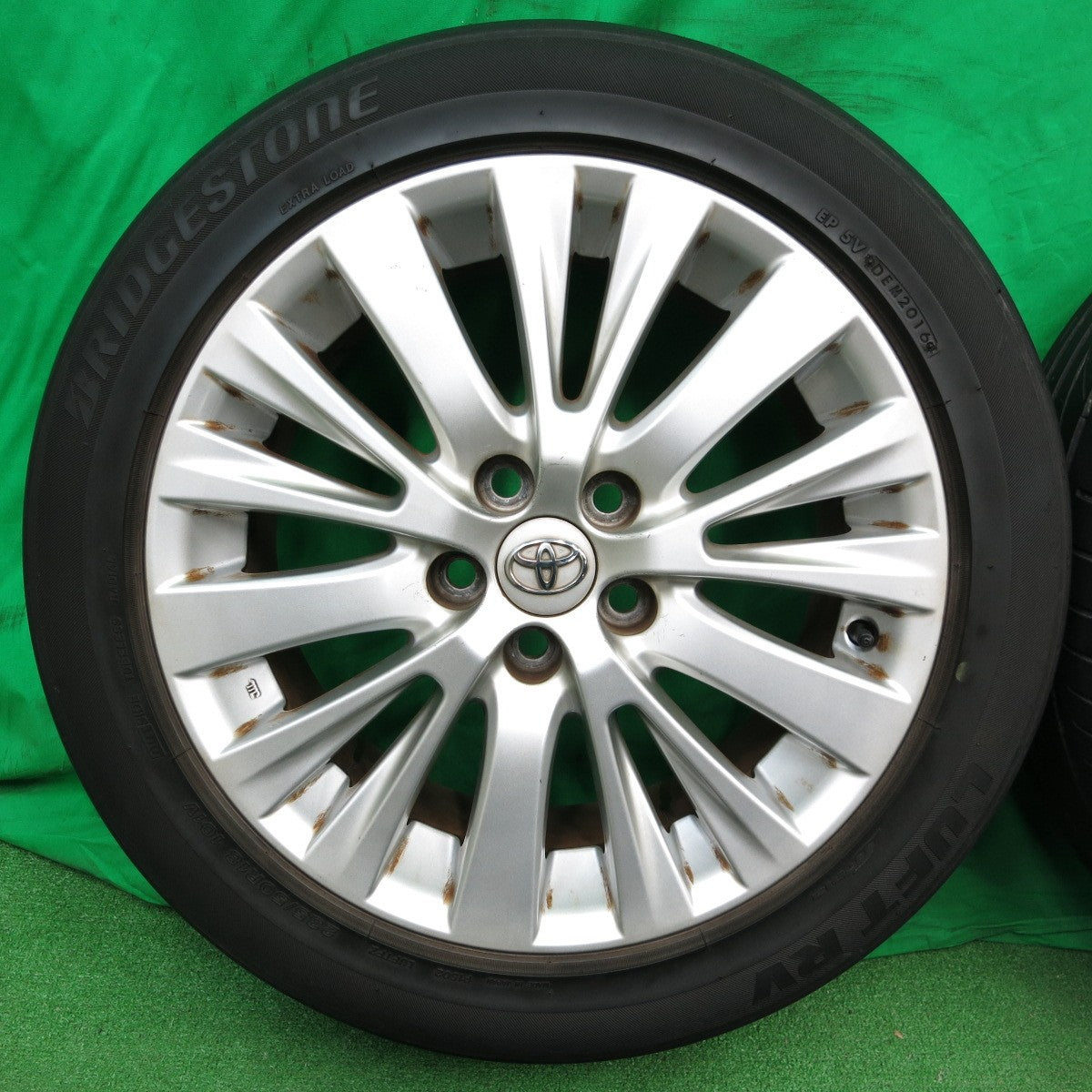 *送料無料* 4本価格★トヨタ 20系 アルファード 純正 235/50R18 ブリヂストン LUFT RV エコピア 18インチ PCD114.3/5H★4042601ナノ