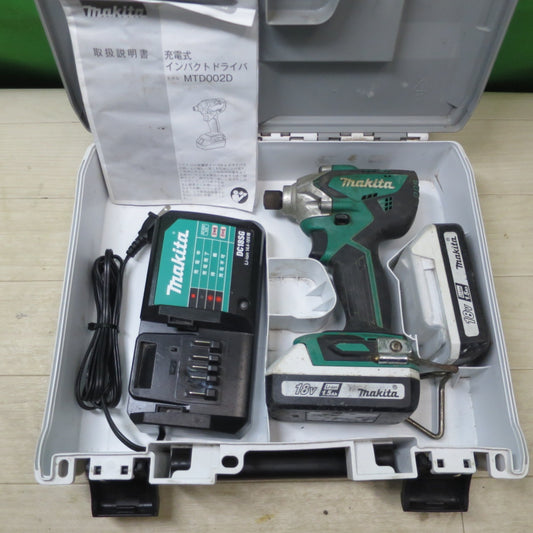 [送料無料] バッテリー2個☆マキタ 充電式 インパクトドライバ MTD002D X1 電動 工具 バッテリー BL1815G コードレス 18V 充電器 DC18SG U makita☆