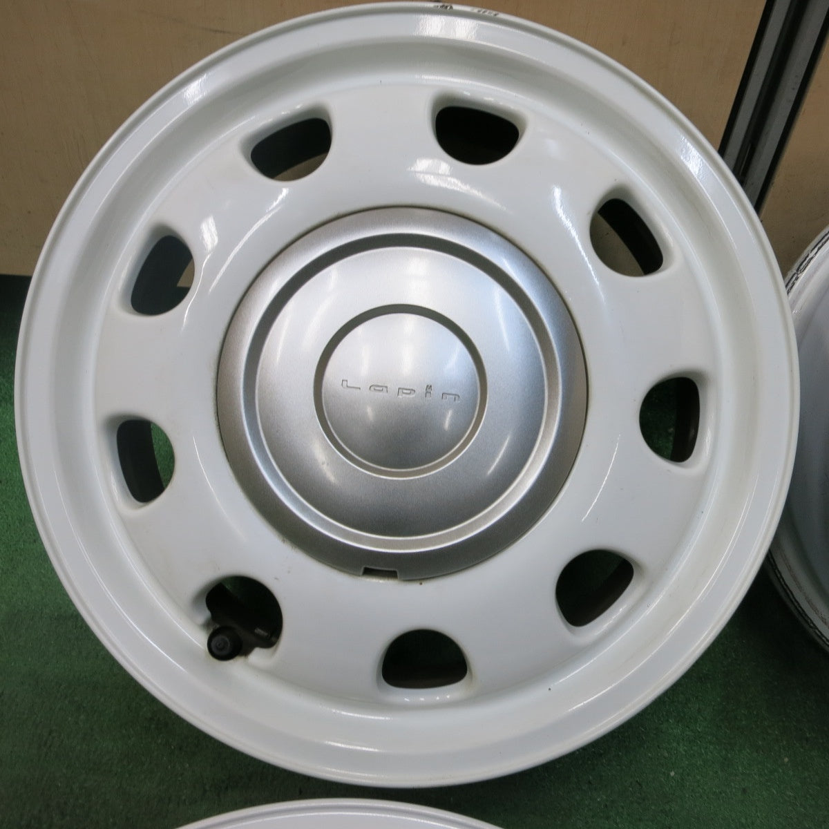 [送料無料] キレイ★スズキ ラパン ショコラ HE22S 純正 ENKEI ホイール 14インチ 14×4.5J エンケイ PCD100/4H★4101010SYホ