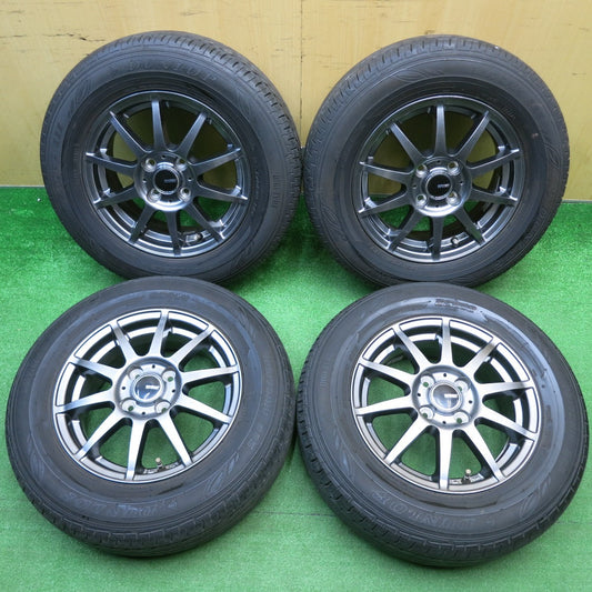 バリ溝！22年！キレイ！9分★185/70R14 ダンロップ EC202 Ti WHEELS 社外 アルミ 14インチ PCD100/4H★5122105HAノ