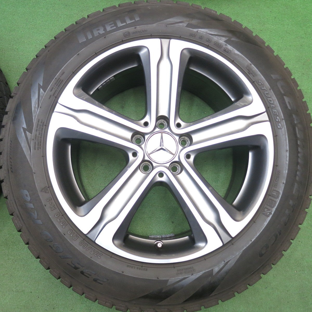 キレイ◎ベンツ GLC X253 C253 純正 235/60R18 スタッドレス ピレリ アイスアシンメトリコ 18インチ PCD112/5H◎6071808HAス