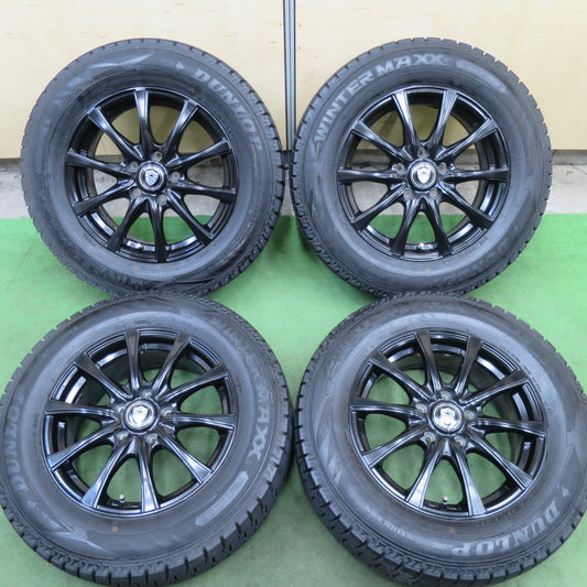 バリ溝！22年！キレイ！9.5分★スタッドレス 215/65R16 ダンロップ ウインターマックス WM02 ESTROSA エステローザ 16インチ PCD114.3/5H★6022003TTス