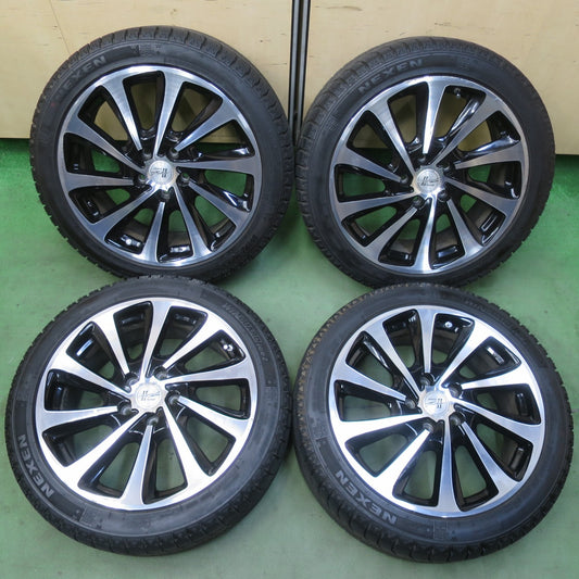 バリ溝！24年！9.5分★スタッドレス 225/45R18 ネクセン ウィンガード アイス2 BADX D.O.S. TURBINE Ⅱ DOS 18インチ PCD114.3/5H★6051303イス