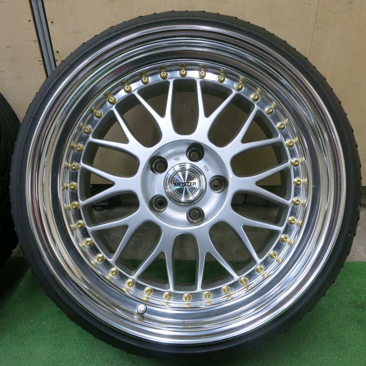 [送料無料] バリ溝！21年！キレイ！9.5分★WORK MEISTER M1 GMST/M1 225/35R18 235/40R18 ケンダ ラジアル カイザー ワーク 18インチ PCD114.3/5H★4110101ナノ