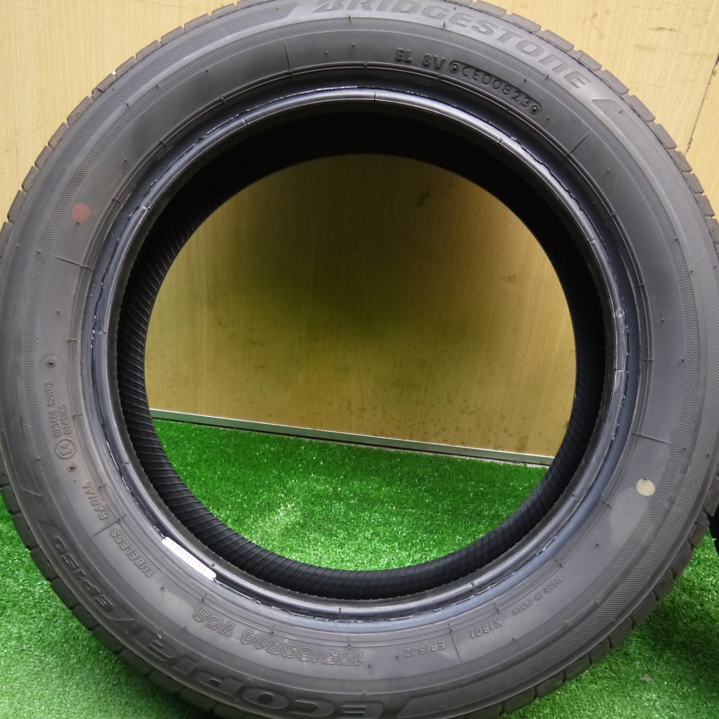 バリ溝！23年！9分★155/65R14 ブリヂストン エコピア EP150 タイヤ 14インチ 軽サイズ N-WGN ワゴンR ラパン スペーシア タント 等★5120504Hノタ