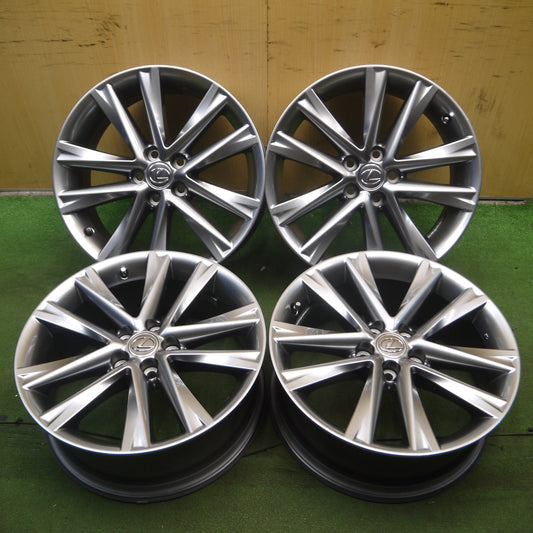 *送料無料* キレイ★レクサス 10系 RX450h Fスポーツ 純正 ホイール 19インチ 19×7.5J PCD114.3/5H★4041916Hホ