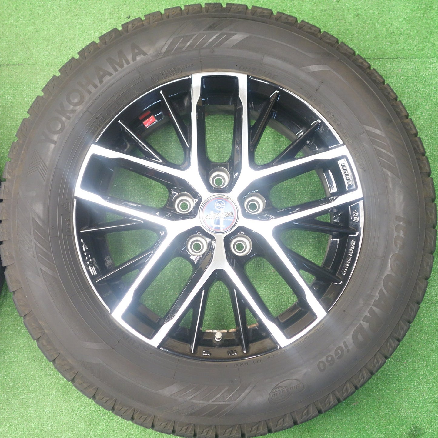 バリ溝！22年！キレイ！9.5分★スタッドレス 215/65R16 ヨコハマ アイスガード iG60 SMACK ENKEI AME スマック エンケイ 16インチ PCD114.3/5H★6021105KTス