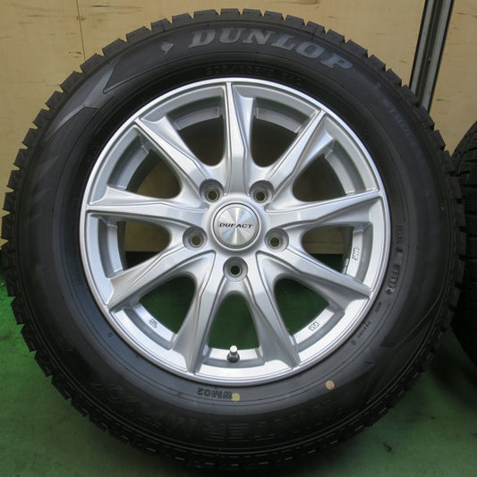 ほぼ未使用!24年!キレイ◎スタッドレス 205/65R15 ダンロップ ウインターマックス WM02 DUFACT デュファクト 15インチ PCD114.3/5H◎6072705イス