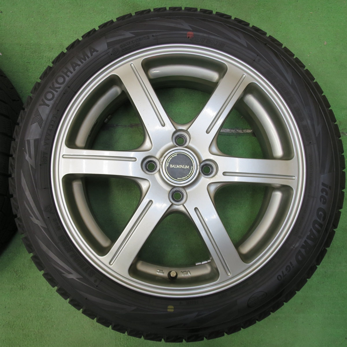 [送料無料] バリ溝！22年！9分★スタッドレス 185/55R16 ヨコハマ アイスガード iG70 BALMINUM バルミナ 16インチ PCD100/4H★5010304イス