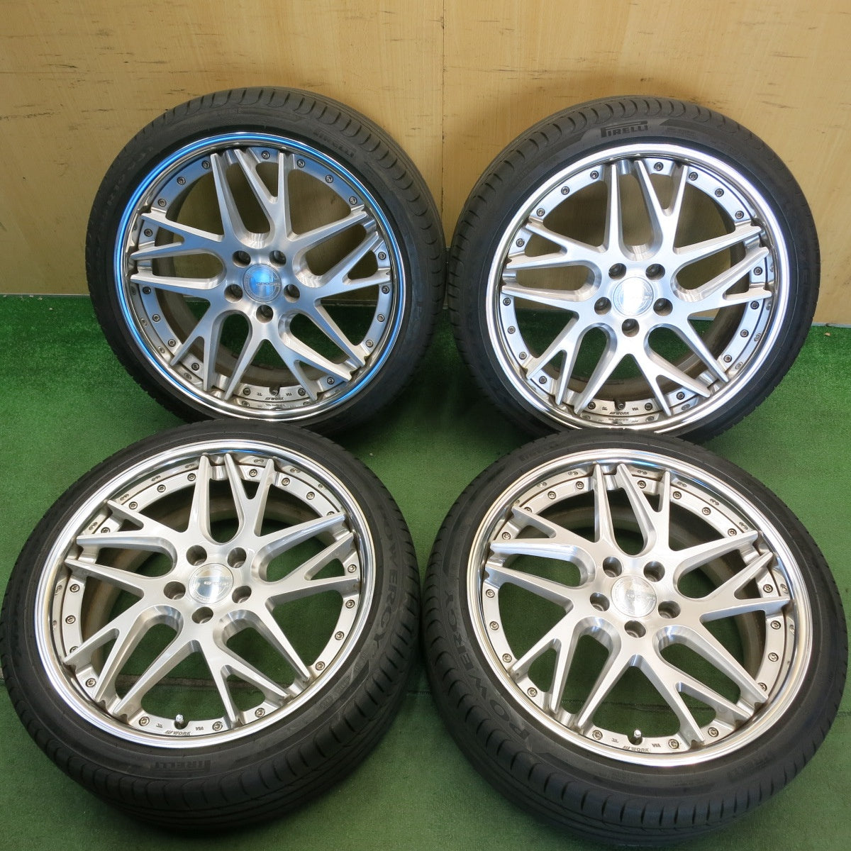 バリ溝！24年！キレイ！8.5分◎WORK GNOSIS CVXM 245/35R19 ピレリ POWERGY ワーク グノーシス 19インチ PCD112/5H◎6061806HAノ