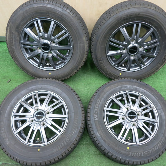 *送料無料* バリ溝!22年!キレイ!8.5分★スタッドレス 145/80R12 80/78N ブリヂストン W300 BALMINUM バルミナ 12インチ PCD100/4H★4042503NJス