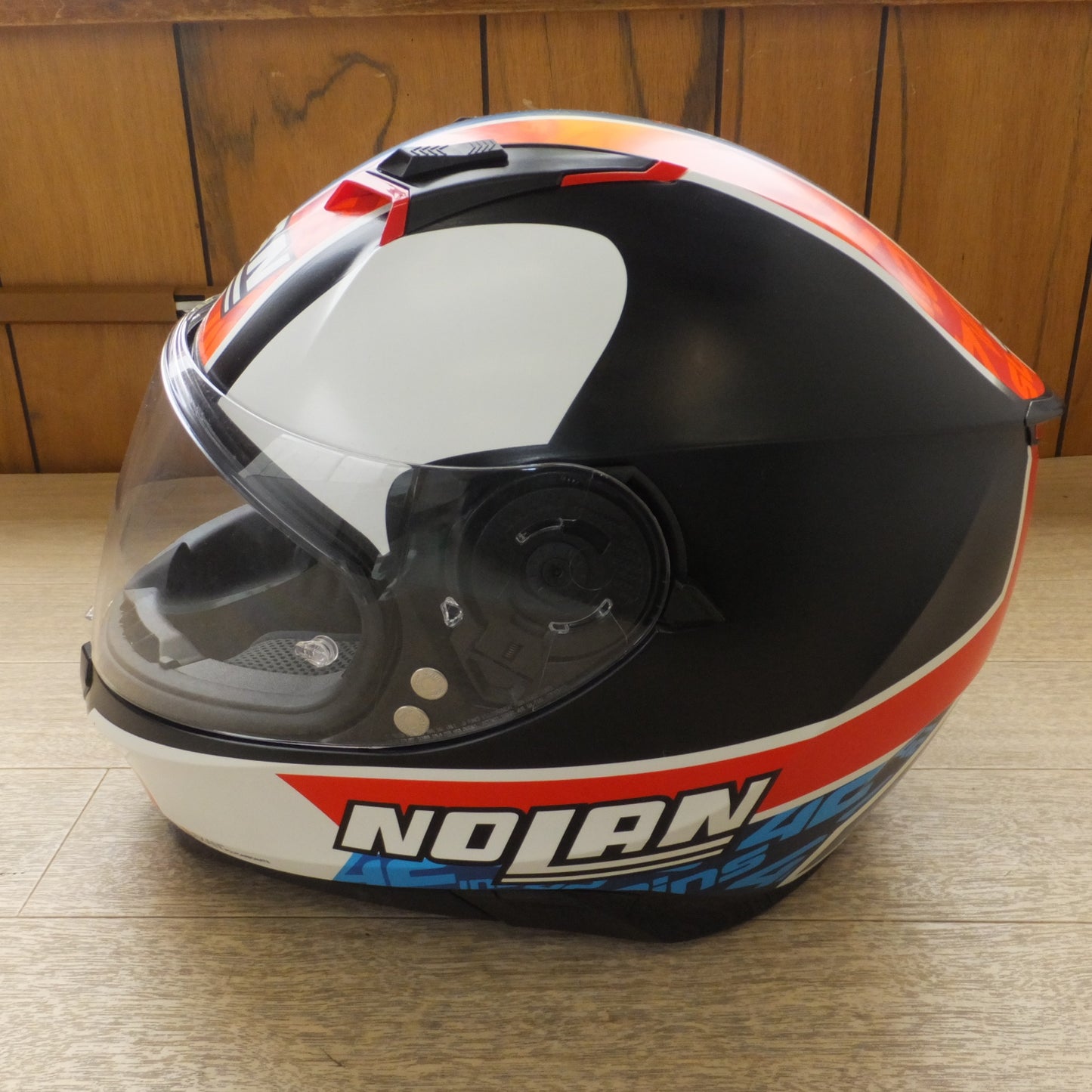 [送料無料] 美品★ノーラン NOLAN ヘルメット N87 ジェミニレプリカ リンスフラットブラック/95 Lサイズ　フルフェイスヘルメット★