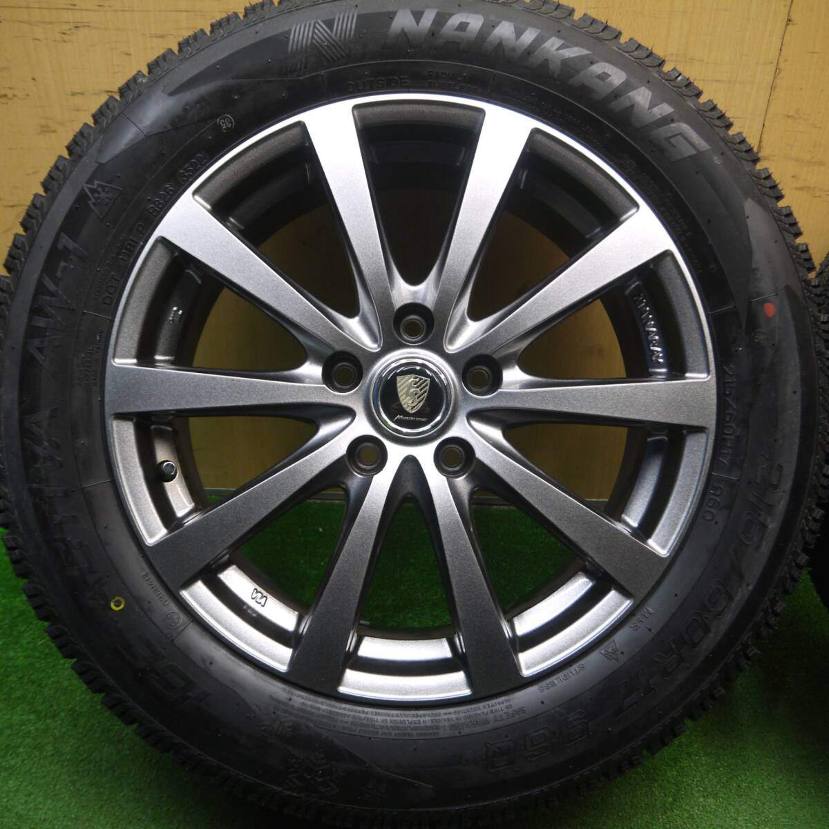 未使用！22年！キレイ★スタッドレス 215/60R17 ナンカン アイスアクティバ AW-1 MANARAY SPORT マナレイ スポーツ 17インチ PCD114.3/5H★5030308Hス