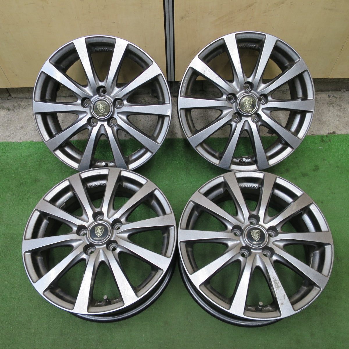4本価格◎MANARAY SPORT 15インチ ホイール マナレイ スポーツ 15×5.5J PCD100/5H◎6090402NGホ
