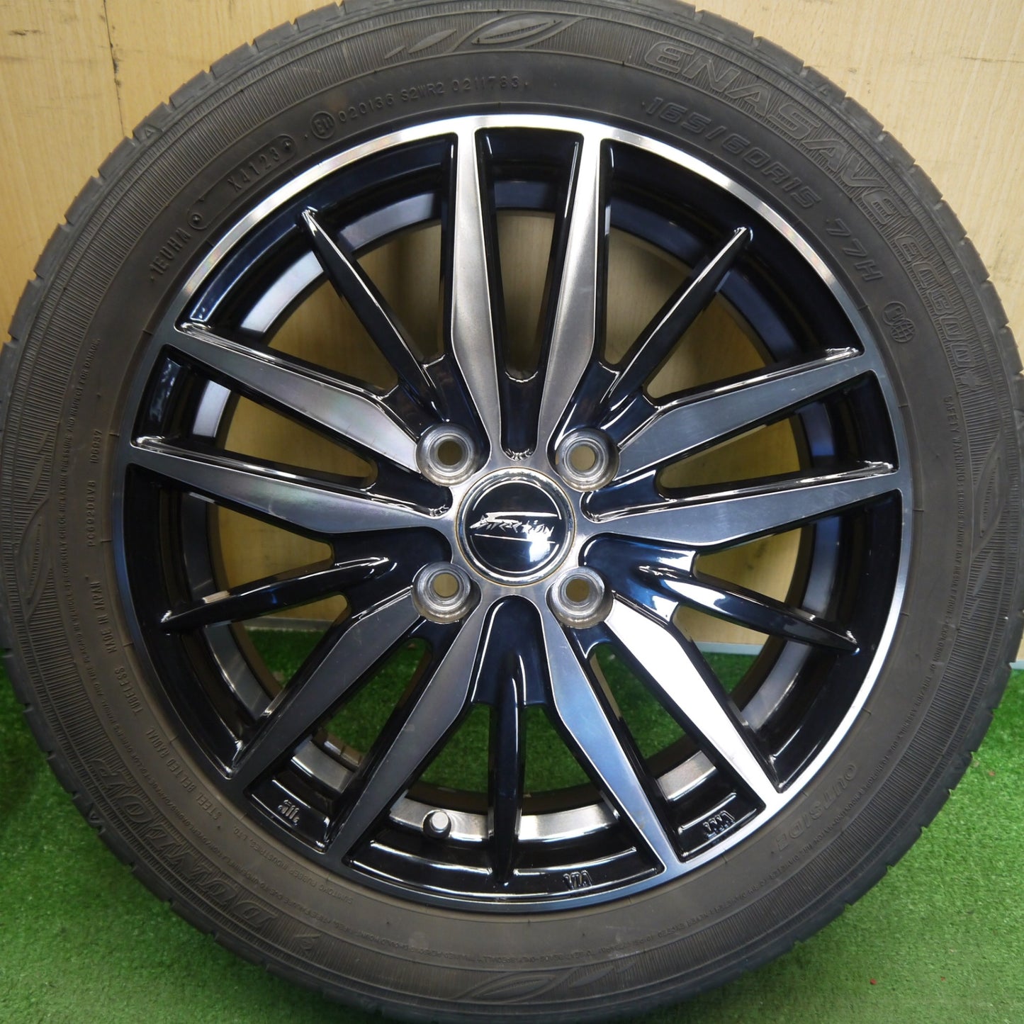 キレイ！23年★165/60R15 ダンロップ エナセーブ EC300+ F-DIRECTION Fディレクション 15インチ 軽サイズ ハスラー 等 PCD100/4H★6060901Hノ