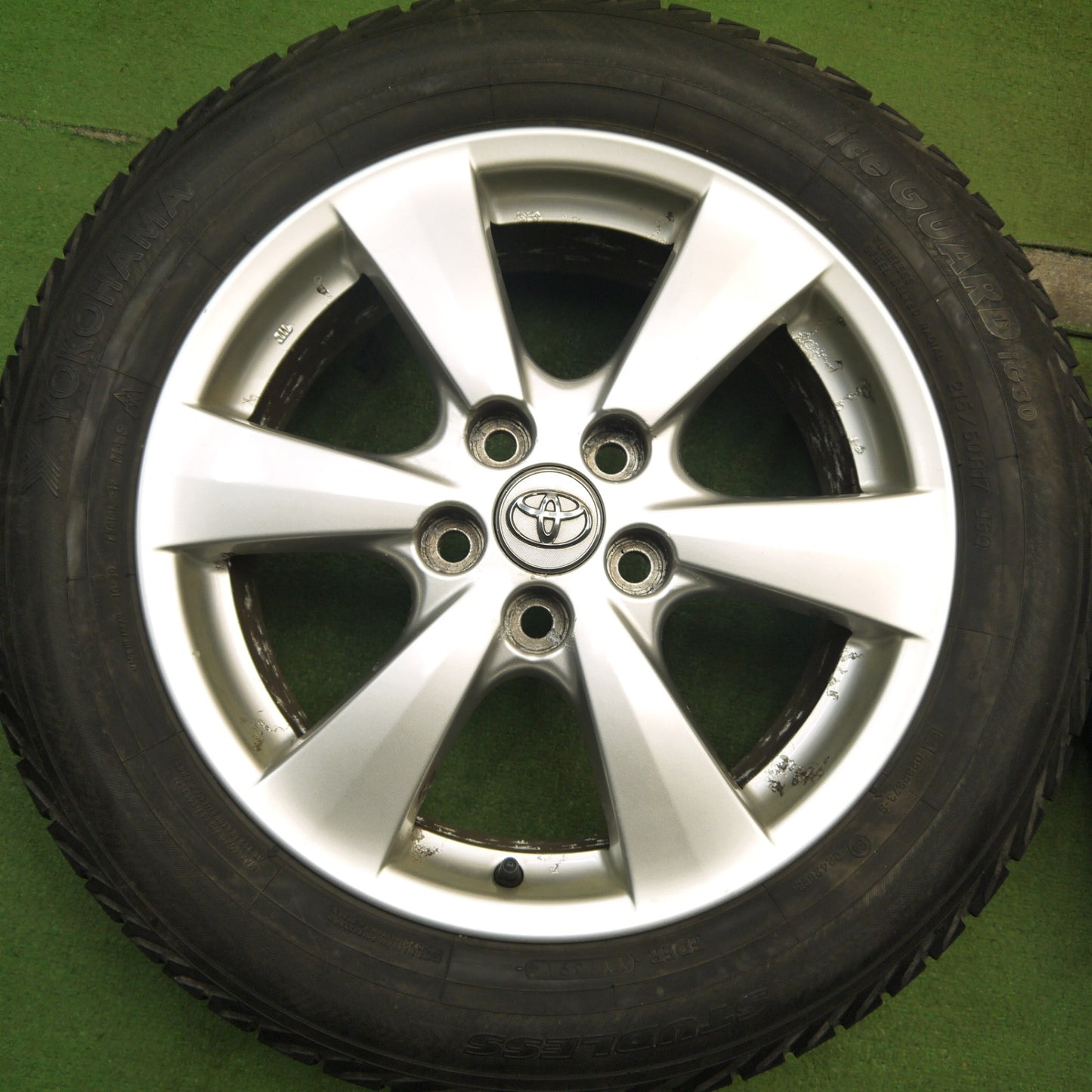 4本価格★トヨタ エスティマ 純正 215/60R17 スタッドレス ヨコハマ アイスガード iG30 17インチ PCD114.3/5H★5052608Hス
