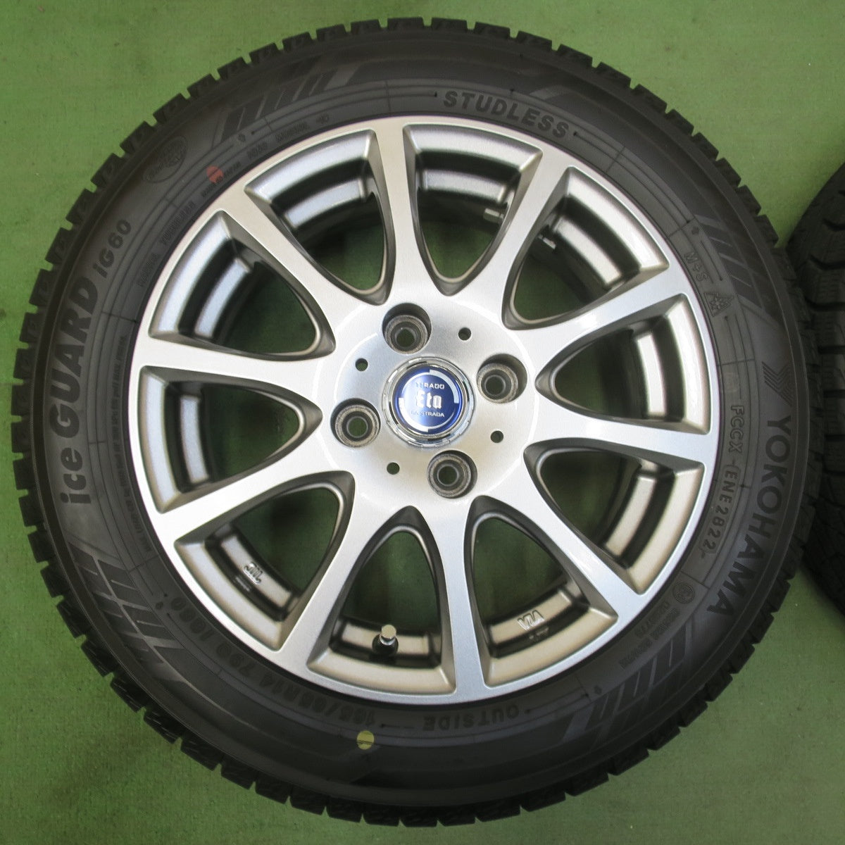 バリ溝！24年！ほぼ10分★スタッドレス 165/65R14 ヨコハマ アイスガード iG60 TIRADO Eta LA STRADA ティラード ラストラーダ 14インチ PCD100/4H★5110802イス