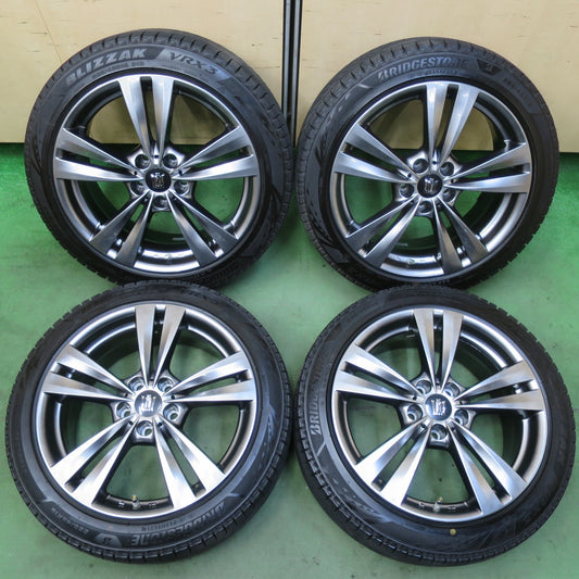 バリ溝！21年！9.5分以上★Lehrmeister L-F LOUNGE 225/45R18 スタッドレス ブリヂストン ブリザック VRX3 18インチ レアマイスター L-F ラウンジ PCD114.3/5H★5111501イス