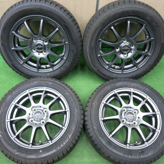 [送料無料] バリ溝！22年！キレイ！ほぼ10分★スタッドレス 165/65R14 ヨコハマ アイスガード iG60 SCHNEIDER MiD シュナイダー 軽自動車 ハスラー アトレー等 PCD100/4H★4122908NJス