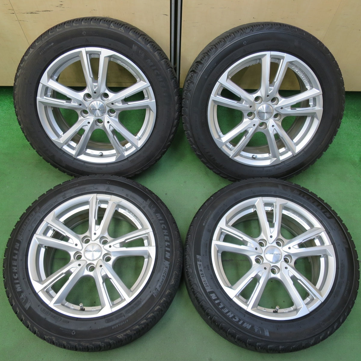 キレイ！21年★ボルボ 等 EUROTECH GAYA SOLI 205/55R16 スタッドレス ミシュラン X-ICE SNOW 16インチ ユーロテック ガヤ ソリ PCD108/5H★5071201イス