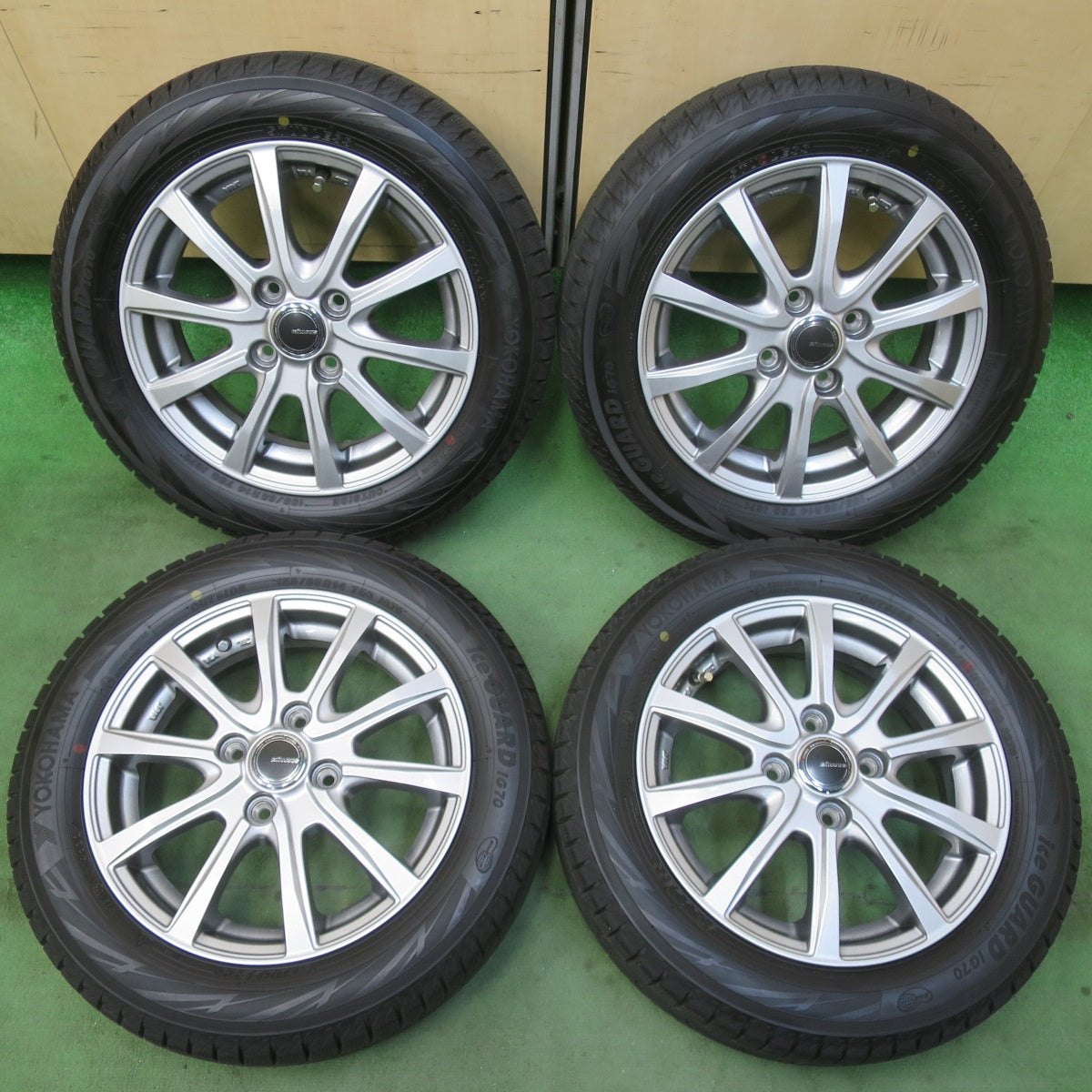 バリ溝！22年！キレイ！ほぼ10分★スタッドレス 155/65R14 ヨコハマ アイスガード iG70 MiLLOUS VX ミルアス 14インチ PCD100/4H★5122009イス