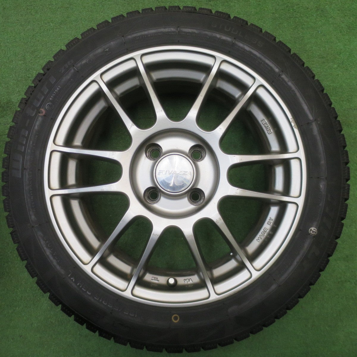 バリ溝！23年！キレイ！9.5分★スタッドレス 185/55R15 195/50R15 ハイフライ win-turi 216 ナンカン アイス アクティバ AW-1 RIVAZZA ENKEI リバッツァ エンケイ 15インチ PCD100/4H★6021106NJス
