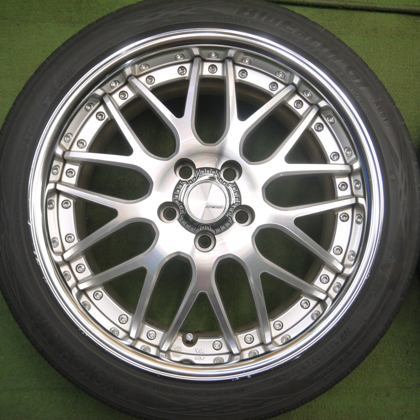 *送料無料* キレイ★WORK Lanvec LM1 225/45R18 ヨコハマ BluEarth-GT AE51 ワーク ランベック PCD114.3/5H★4031315Hノ
