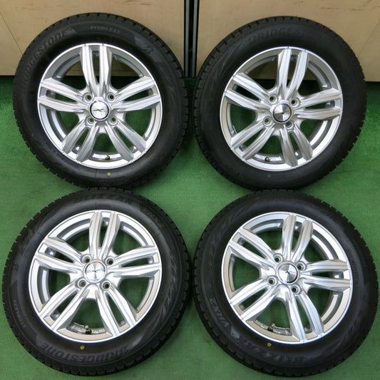 *送料無料* バリ溝！21年！キレイ！ほぼ10分★スタッドレス 155/65R14 ブリヂストン ブリザック VRX2 JOKER ジョーカー 14インチ PCD100/4H★4051407イス