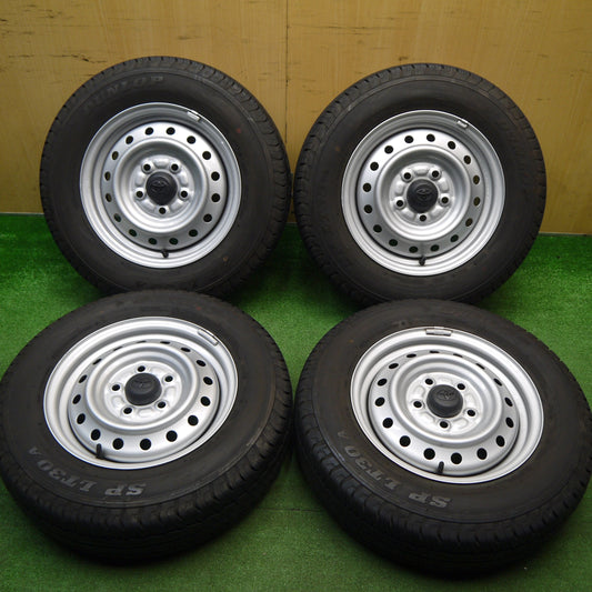バリ溝！24年！キレイ！9.5分★トヨタ タウンエース 純正 スチール 165/80R14 97/95N ダンロップ SP LT30A 14インチ PCD114.3/5H★5120801Hノ