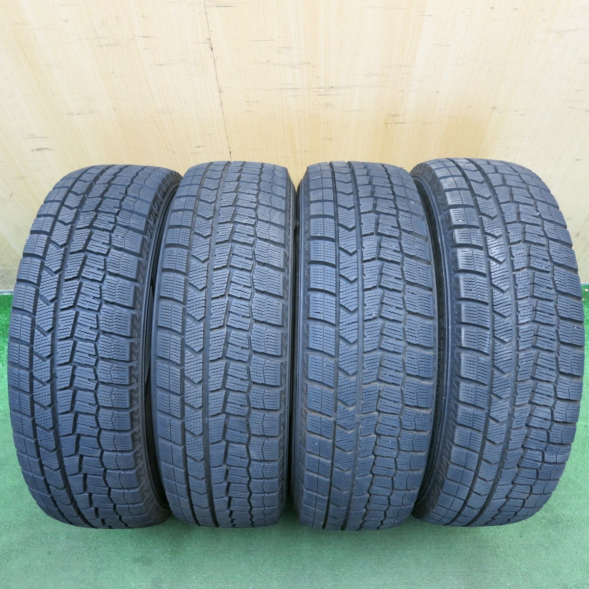 バリ溝！24年！9.5分◎日産 ティーダ 純正 スチール 185/65R15 スタッドレス ダンロップ ウインターマックス WM02 15インチ PCD100/4H◎6082702HAス