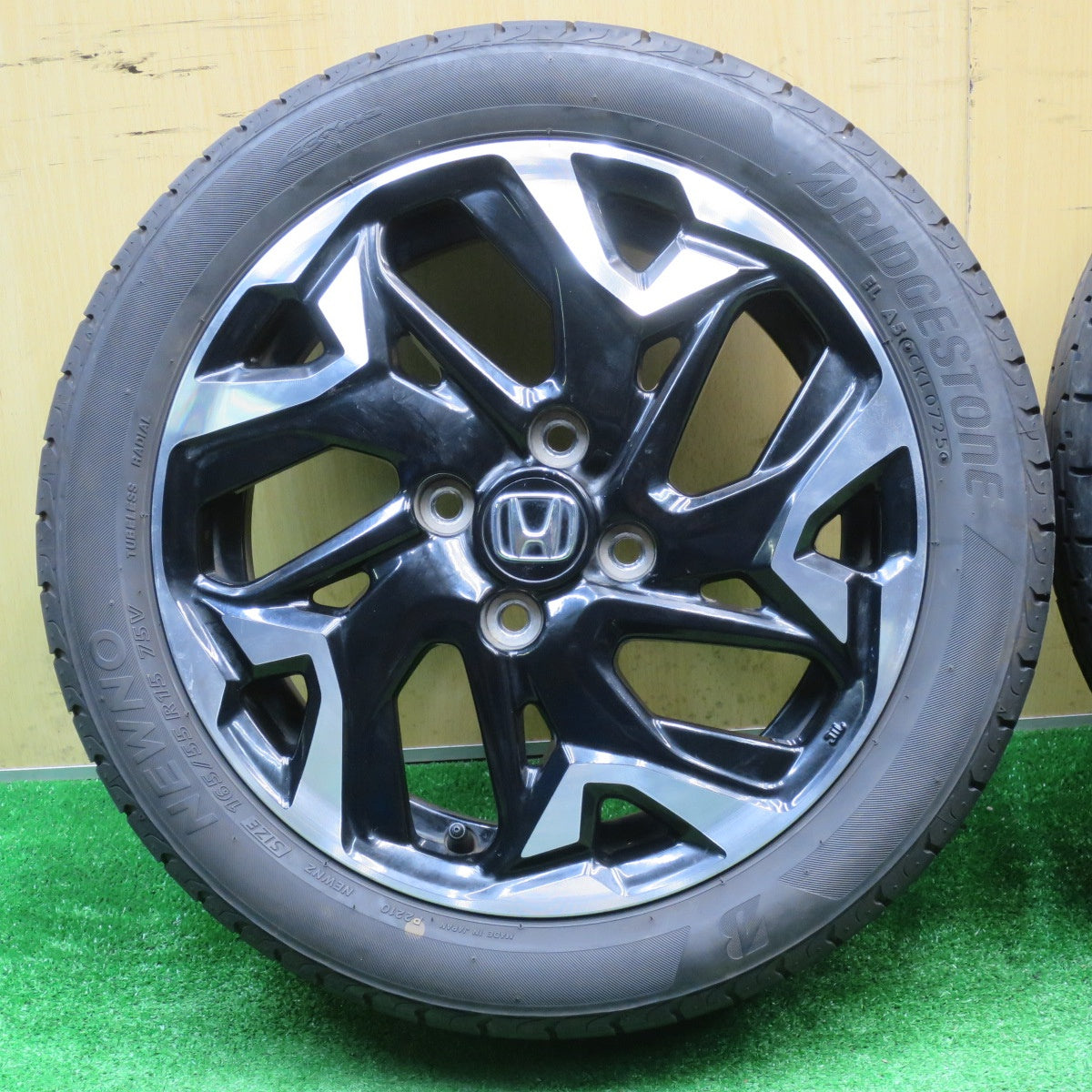 バリ溝！25年！9分★ホンダ N-BOX カスタム ターボ 純正 165/55R15 ブリヂストン NEWNO ニューノ 15インチ PCD100/4H★5110710NJノ