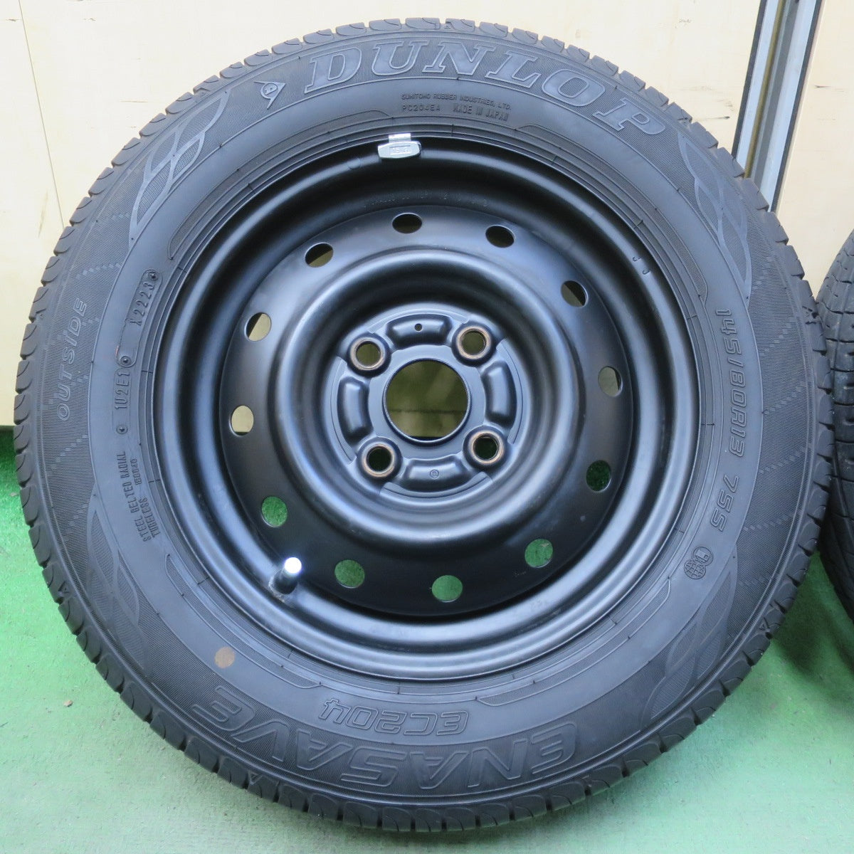 キレイ！23年◎145/80R13 ダンロップ エナセーブ EC204 TOPY スチール ホイール 13インチ PCD100/4H◎6100607イノ