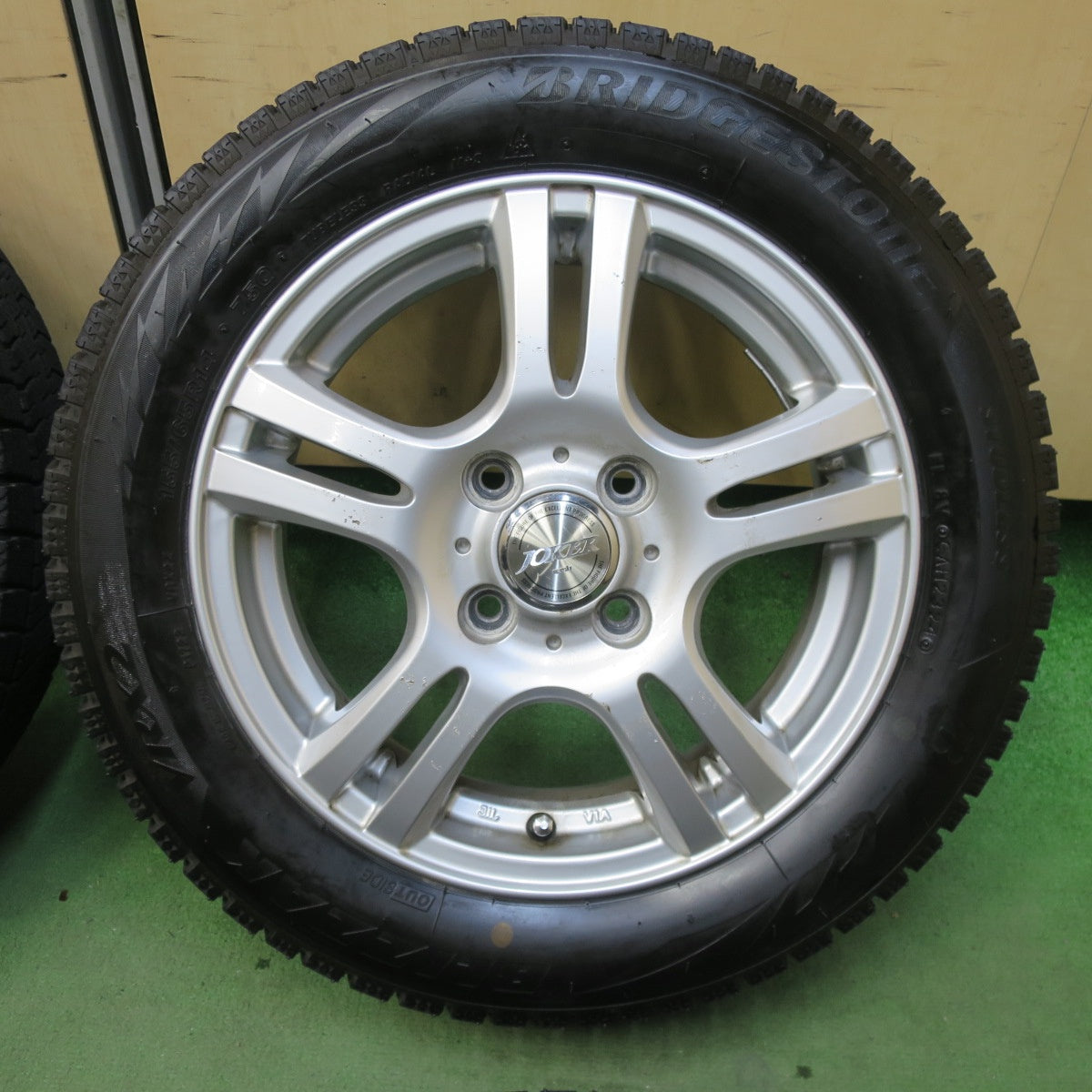 バリ溝！24年！9分★スタッドレス 155/65R14 ブリヂストン ブリザック VRX2 JOKER ジョーカー 14インチ PCD100/4H★5111204TTス