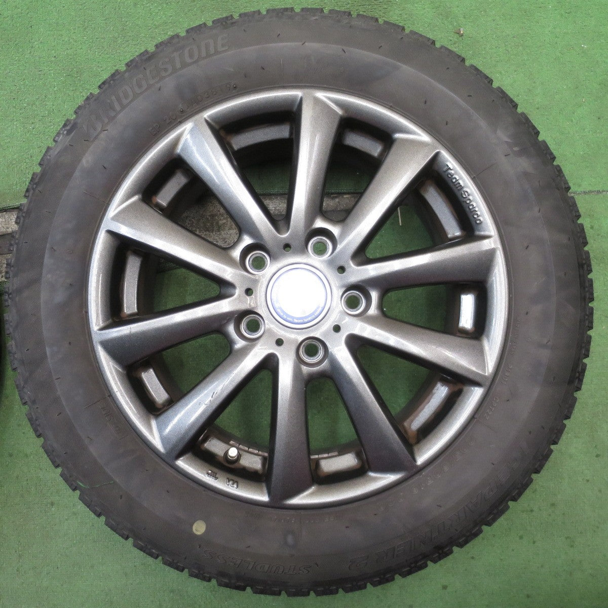 バリ溝！キレイ！8.5分◎MINI ミニ 等 Team Sparco 205/60R16 スタッドレス ブリヂストン アイスパートナー2 チームスパルコ 16インチ PCD120/5H◎6090102NJス