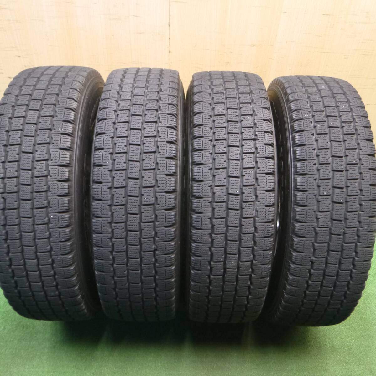 バリ溝！9分★ハイエース 等 215/70R15 107/105L スタッドレス ブリヂストン ブリザック W969 社外 アルミ 15インチ PCD139.7/6H★5012006Hス
