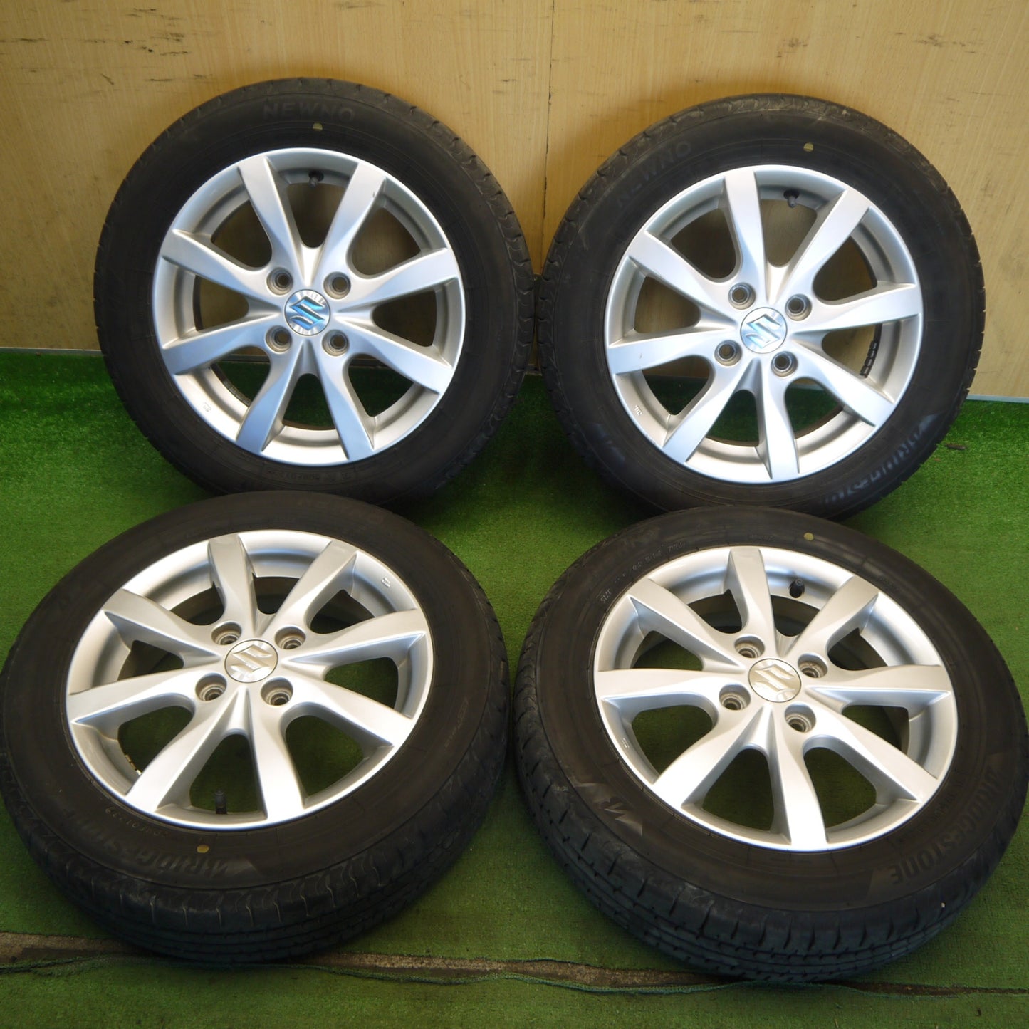 キレイ！23年◎スズキ ワゴンR 純正 155/65R14 ブリヂストン NEWNO ニューノ 14インチ PCD100/4H◎6071704Hノ