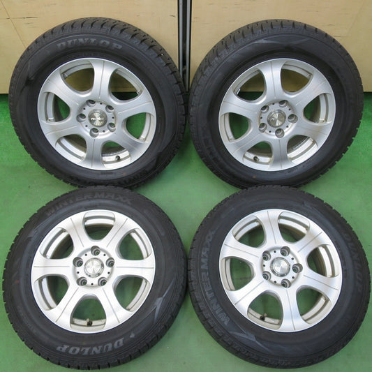 バリ溝！22年！9.5分以上★スタッドレス 195/65R15 ダンロップ ウインターマックス WM02 ravrion ラブリオン 15インチ PCD114.3/5H★5040502イス