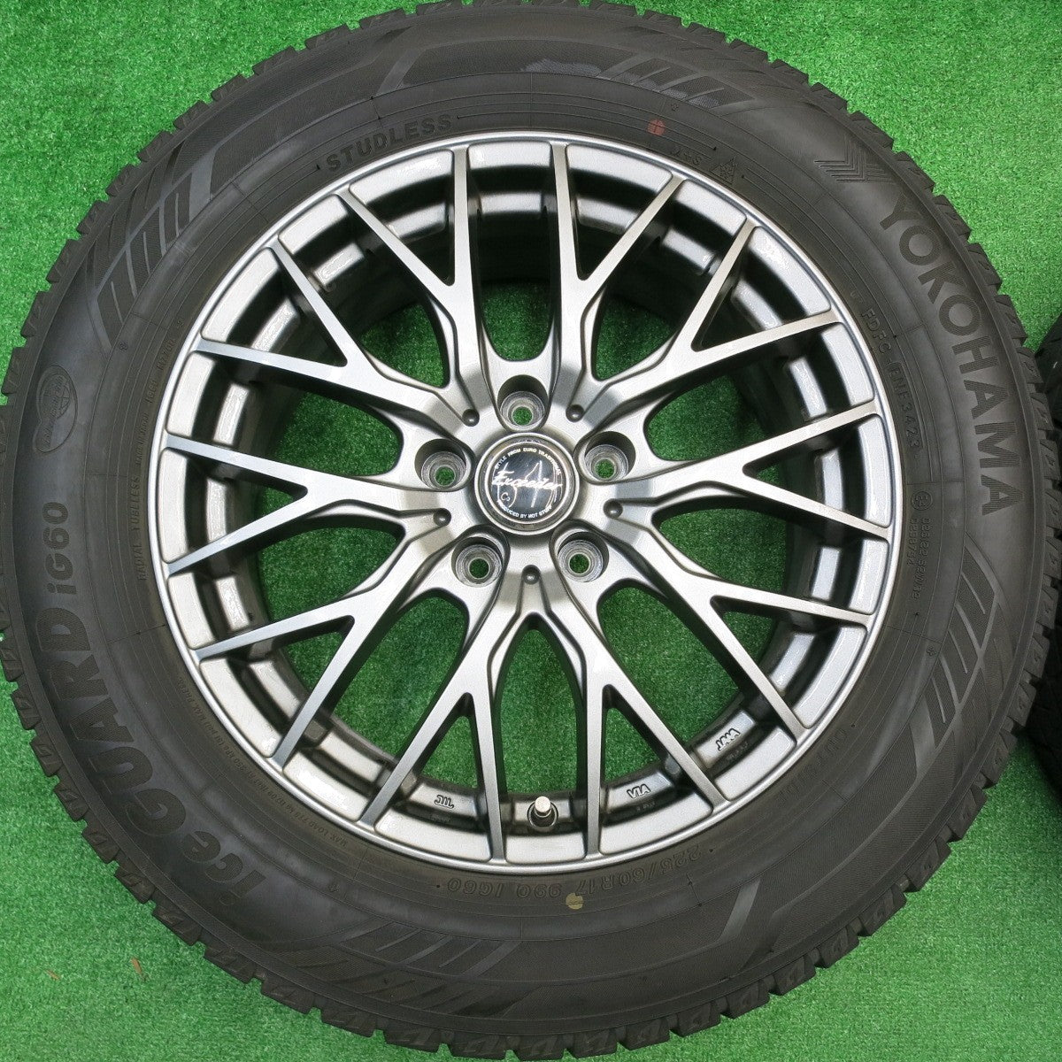 バリ溝！23年！キレイ！9.5分★スタッドレス 225/60R17 ヨコハマ アイスガード iG60 Exceeder エクシーダー 17インチ PCD114.3/5H★5101805HAス