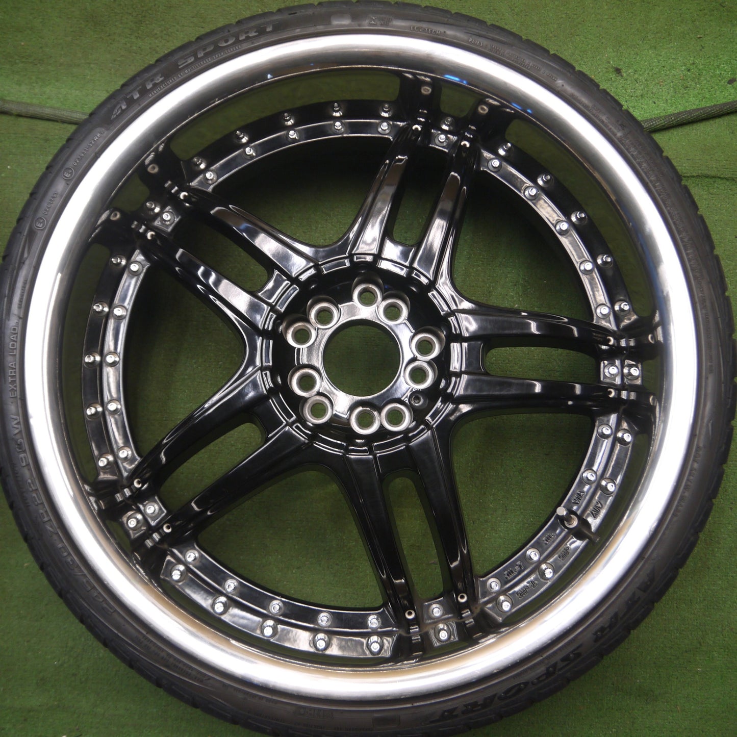 *送料無料* バリ溝！22年！9.5分★ドンコルレオーネ DW398 245/30R22 ATR SPORT ファルケン アゼニス FK453 22インチ PCD114.3 127/5H マルチ★4072906Hノ