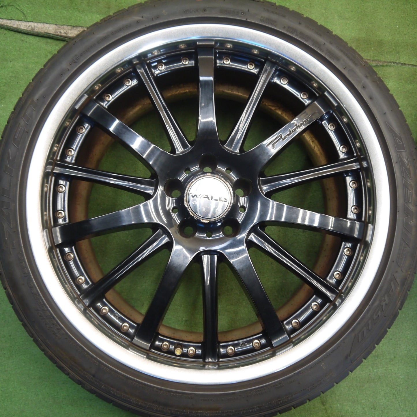 バリ溝！22年！8.5分◎WALD Portofino 265/35R20 ファルケン アゼニス FK510 ヴァルド ポルトフィーノ 20インチ アウディ 等 PCD112/5H◎6062603Hノ