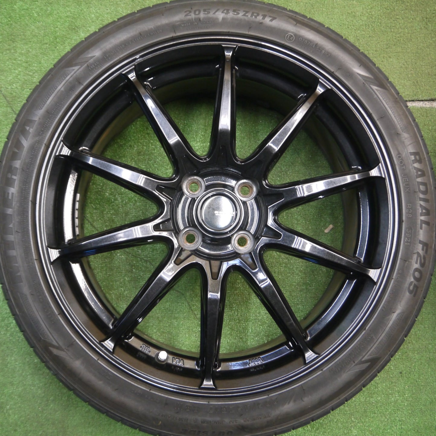 [送料無料] キレイ！21年★G-SPEED 205/45R17 ミネルバ ラジアル F205 Gスピード 17インチ PCD100/4H★5012911Hノ