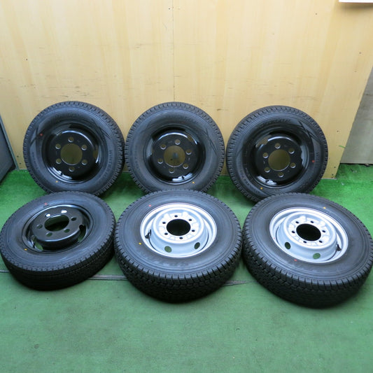未使用！22年！6本★いすゞ エルフ 等 175R14 8PR 205/80R15 109/107L スタッドレス ダンロップ ウインターマックス SV01 SP LT01M TOPY スチール PCD184.15 170/6H★5090605HAス
